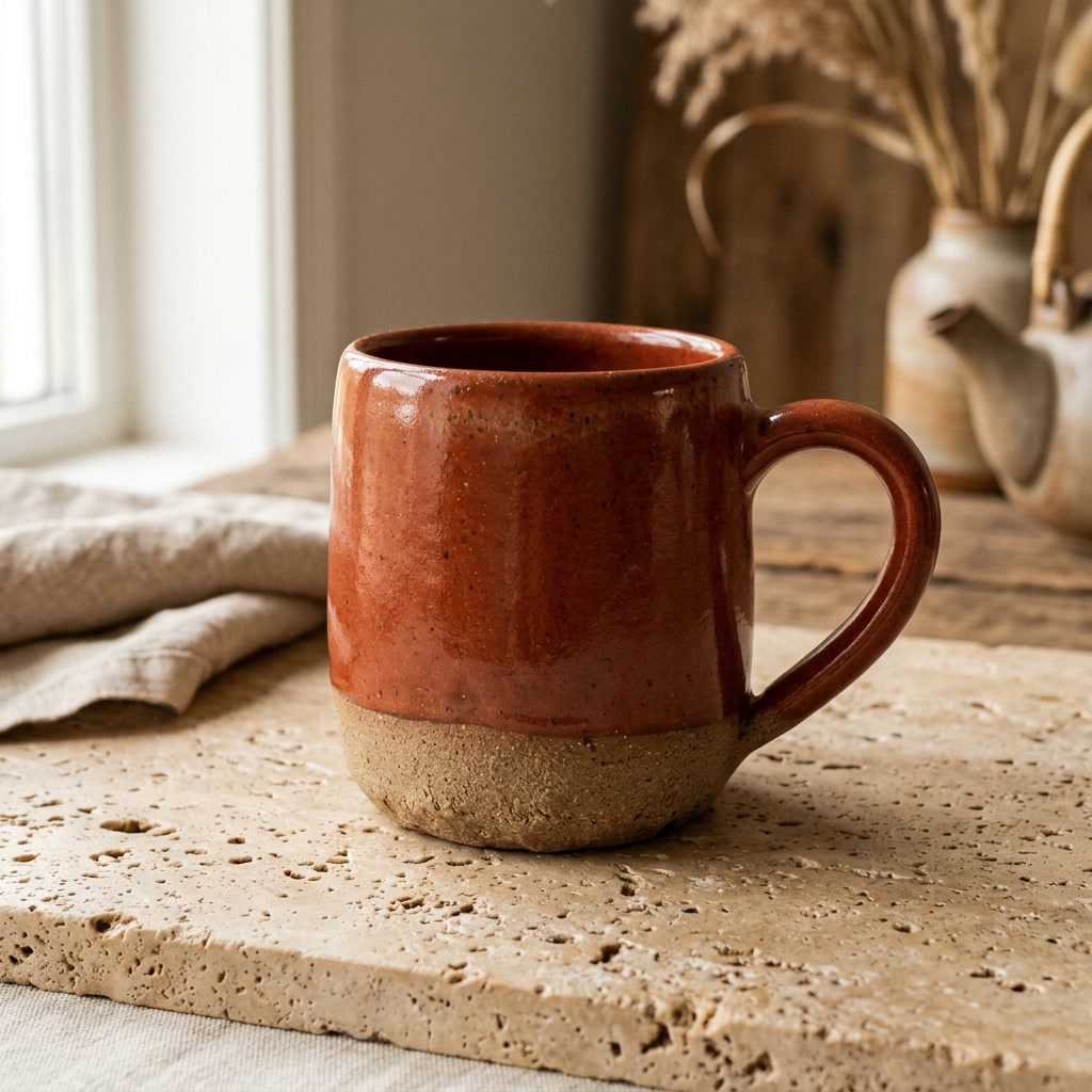 Tasse en céramique terre cuite terracotta 300 ml